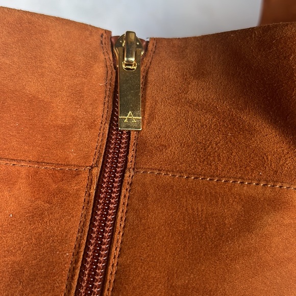 Aquatalia Marabella Booties Fall Pumpkin Spice Latte 8M made in Italy - Picture 3 of 8